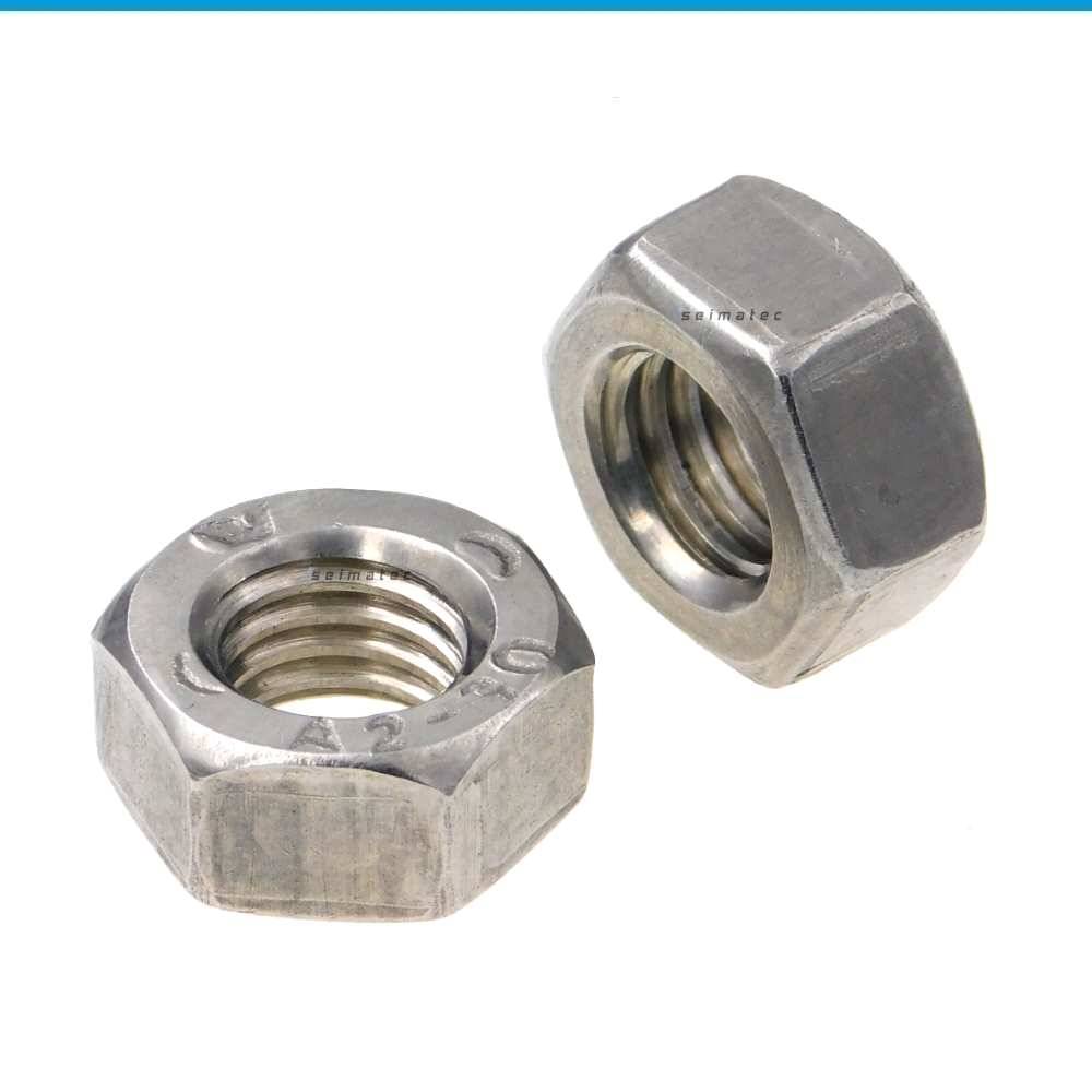 4x Sechskantmuttern M20 Edelstahl V2A - DIN 934 Standard-Mutter