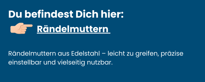 Rändelmuttern aus Edelstahl