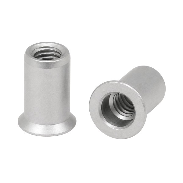 Blindnietmuttern rund offen Senkkopf 90° f. Mehrbereichsnietungen Aluminium