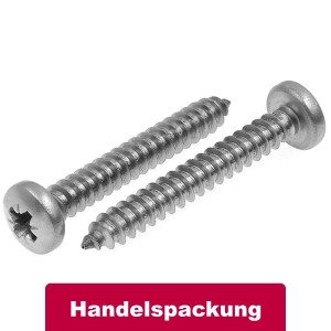 DIN 7981 Linsenkopf Blechschrauben mit Kreuzschlitz PZ Edelstahl A2 B2B