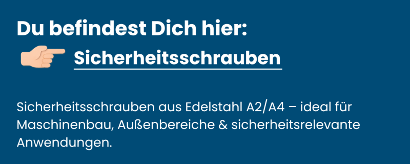 Kategorie-Sicherheitsschrauben