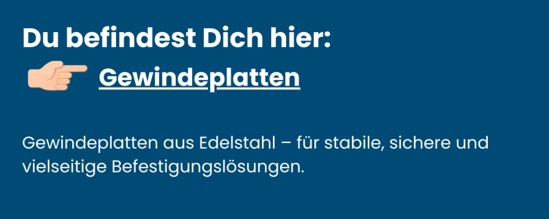 Gewindeplatten Edelstahl