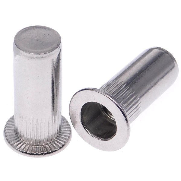 Blindnietmutter Einnietmutter Flachkopf Rundschaft geschlossen Edelstahl A4