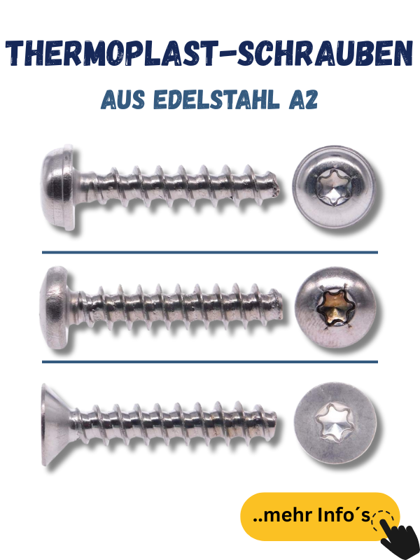 Schrauben für Kunststoffe