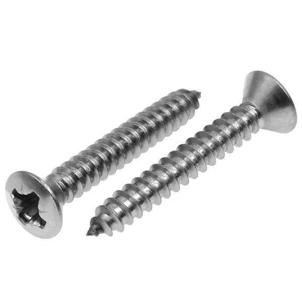 Linsensenkkopf Blechschrauben mit Kreuzschlitz PZ Edelstahl A2 DIN 7983