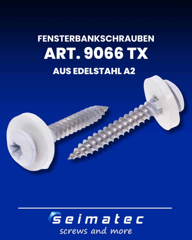 9066-Fensterbankschrauben-TX-mit-Polyscheibe-weiss-Edelstahl-A2