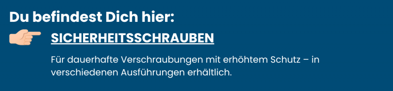 Kategorie-Sicherheitsschrauben