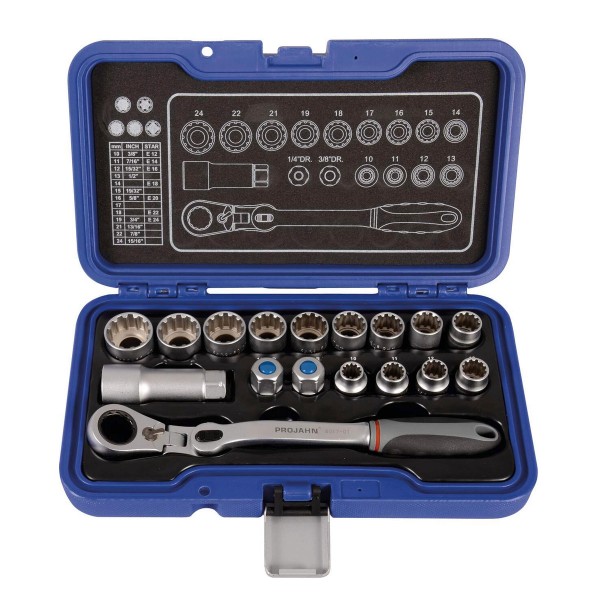 GearTech Durchschraubknarren Satz 17 tlg